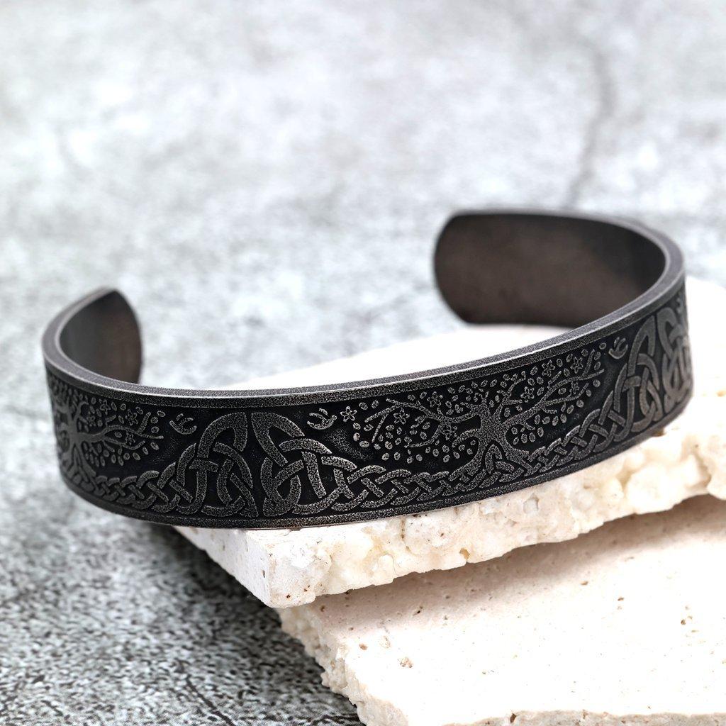 Viking Stainless Steel Old Bracelet Vintage Viking Totem C-Bracelet