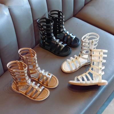 Girls Sandals 2025 New Fashion Children's Summer Little Girl Korean Version of Roman Shoes Tide Older Children Princess Sandals