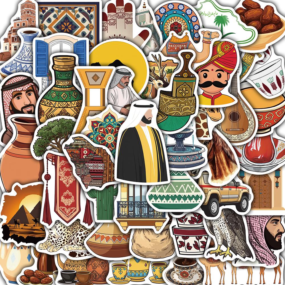 

50/100PCS Middle Eastern Art Style Stickers Harajuku Coffee Aesthetic Art Coffee Wall Streetwear Community Dormitory Sticker