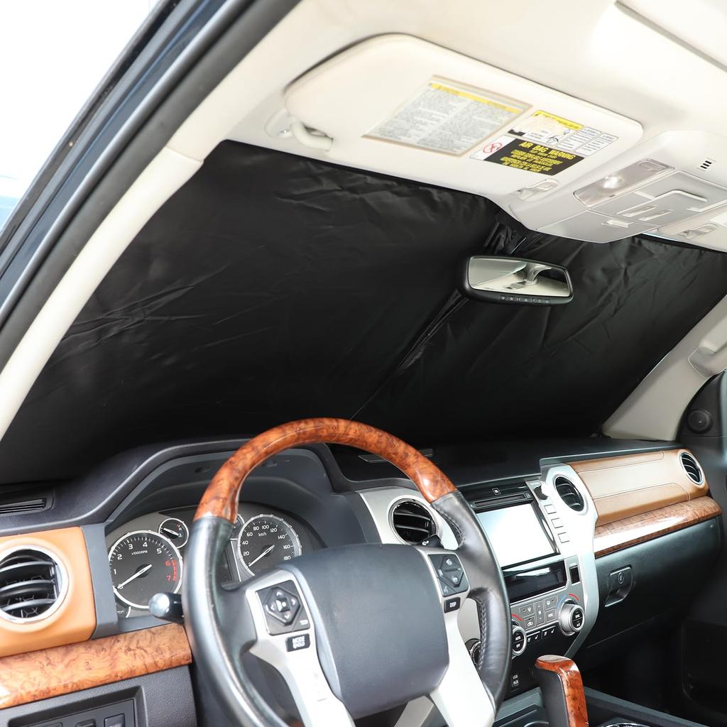 Car Sunshade for Toyota Tundra Windshield Magical Front Light Heat UV Compact Interior Car Design (2007-2021), Sunshade, Shade, Sunshade, Blocking,