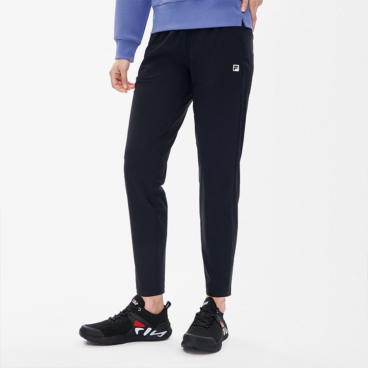 New FILA Athletics Knitted Sweatpants Women's Pitch Black A11W231616F-BK