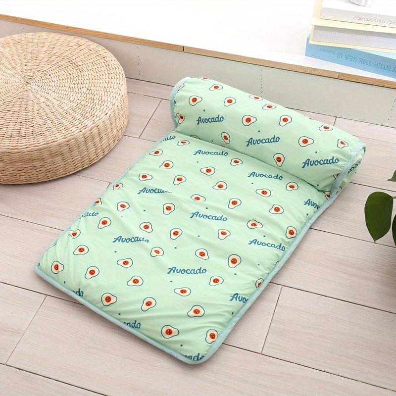Pet Cooling Mat Comfortable Sleeping Pad for Cats and Dogs Breathable Soft Surface with Pillow for Indoor and Outdoor Use