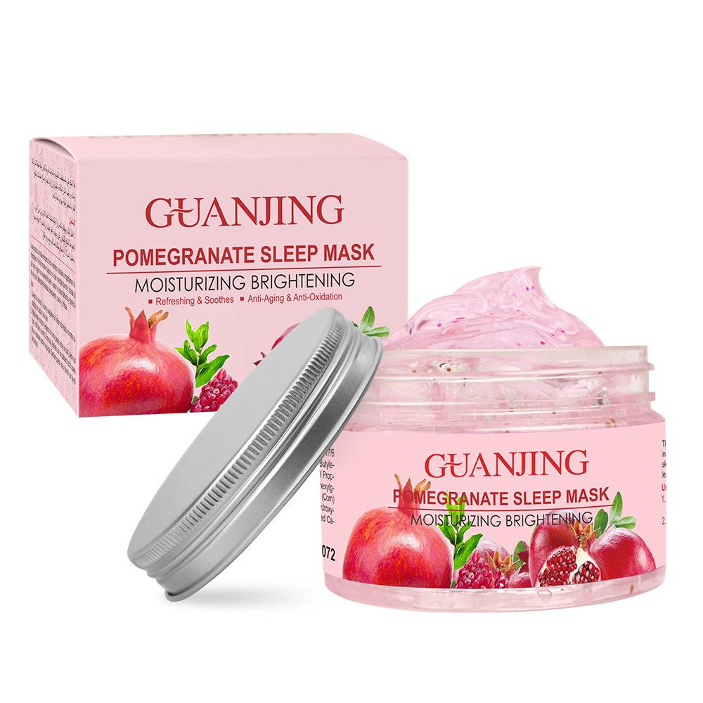 

Увлажняющая маска для лица с гранатом, увлажняющая, отбеливающая, уход за кожей, восстанавливающий крем, маска для сна, уход за лицом 120g