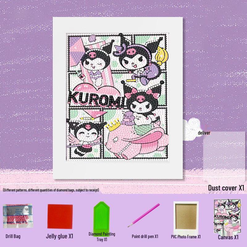 Sanrio Children's Diamond Painting with Frame Stickers - DIY Handmade Gift Set