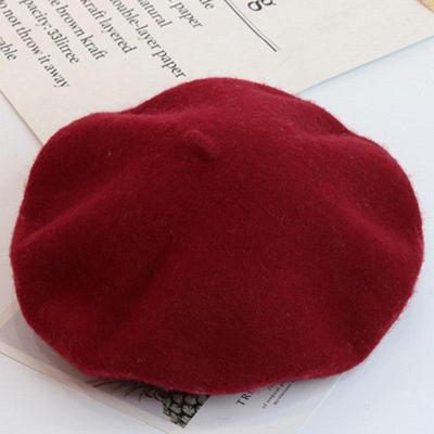 2021 Herfst Winter Vrouwen Koreaanse Stijl Wild Tide Schilder Hoed Wollen Baret Zoete Kleine Frisse Wollen Baret Schattige Casual Hoed Haaraccessoires