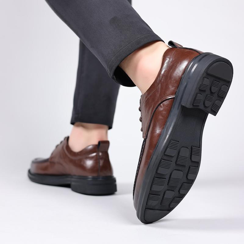 Spring autumn Formal shoes men genuine Leather Black Oxford Breathable Flats Men Sapatos Masculino men Shoes zapatos de hombre