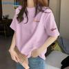 Jeanswest Women's Pure Cotton Loose Fit Short Sleeve T-Shirt with Cartoon Bear Graphic