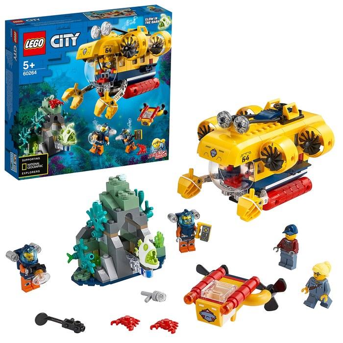 LEGO City Ocean Exploration Deep Sea Submarine Diving Adventure 60264, Multicolor