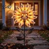 Unique Holiday Path Lighting for Patio Solar Powered Skull Sunflower Light, Waterproof Garden Stake Automatic Charging Scary Decor Halloween Yard Lawn