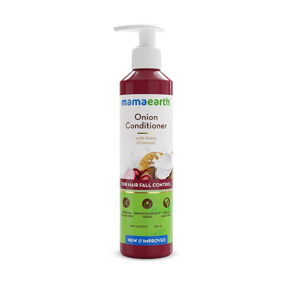 Mamaearth Onion Conditioner 250ml Pack Of 1 | Hair Fall Control, Growth Support And Smoothness With Coconut Oil