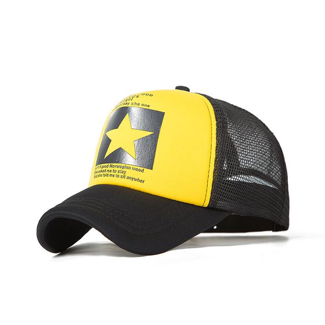 Hip Hop Five-pointed Star King Queen Letter Men Women Baseball Caps Mesh Sport Hats