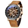 BENYAR Wristwatch Mens Watch Chronograph Analog 30M Waterproof Business Simple Stylish Popular Formal Leather Belt Quartz Gift Men
