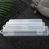 1Pcs with Cover Plastic Box Organizer Transparent Beauty Tools New Makeup Brush Storage Box