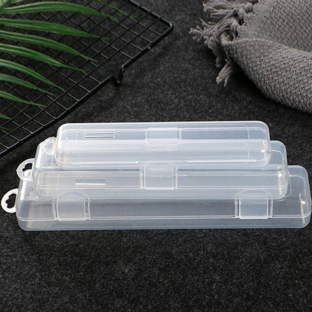1Pcs with Cover Plastic Box Organizer Transparent Beauty Tools New Makeup Brush Storage Box