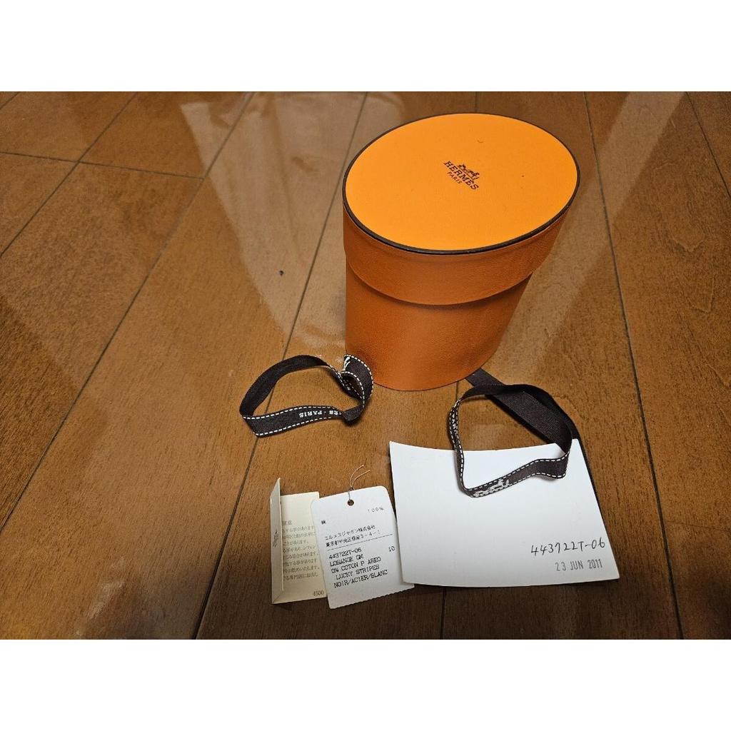 Used Hermes HERMES Losange GM stole cotton black box Carre