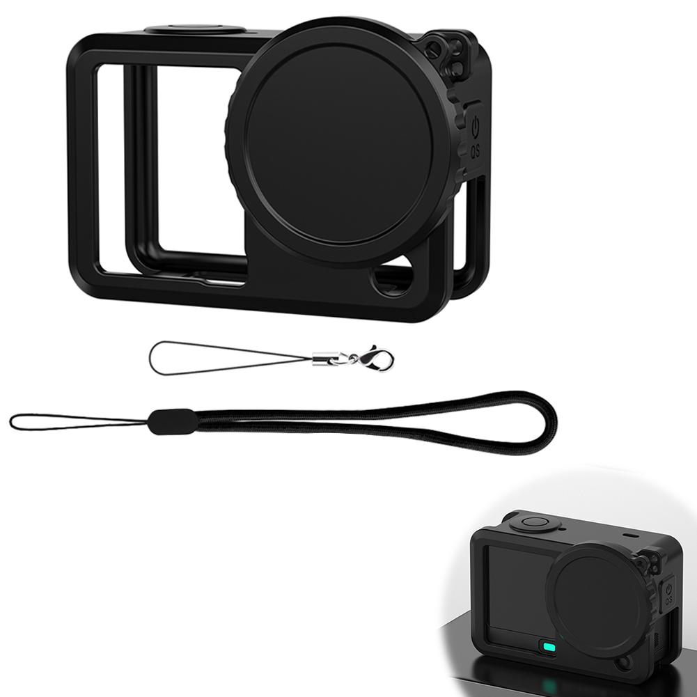 For DJI Osmo Action 6 Silicone Case, Soft Protective Cover & lens Protector & Anti-lost lanyard for DJI Action6 Accessories