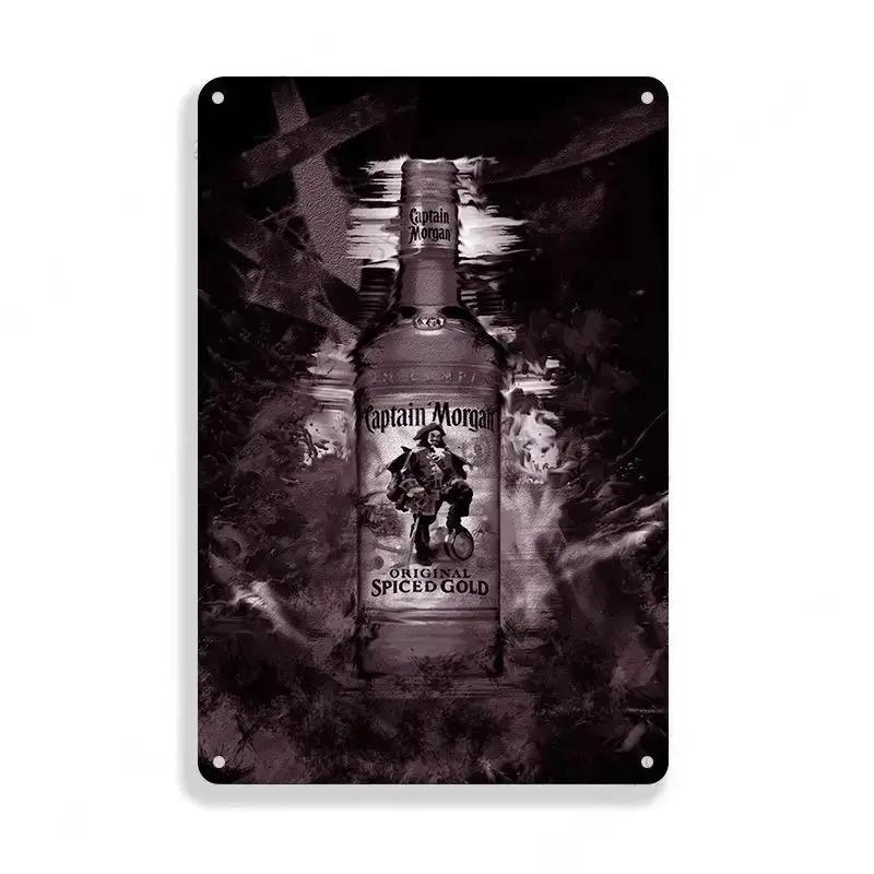 Vintage Rum Brand Metal Tin Sign Pin Up Girl Poster Metalowe znaki Man Cave Home Garage Metalowa tabliczka ścienna Dekoracja z blaszanego znaku