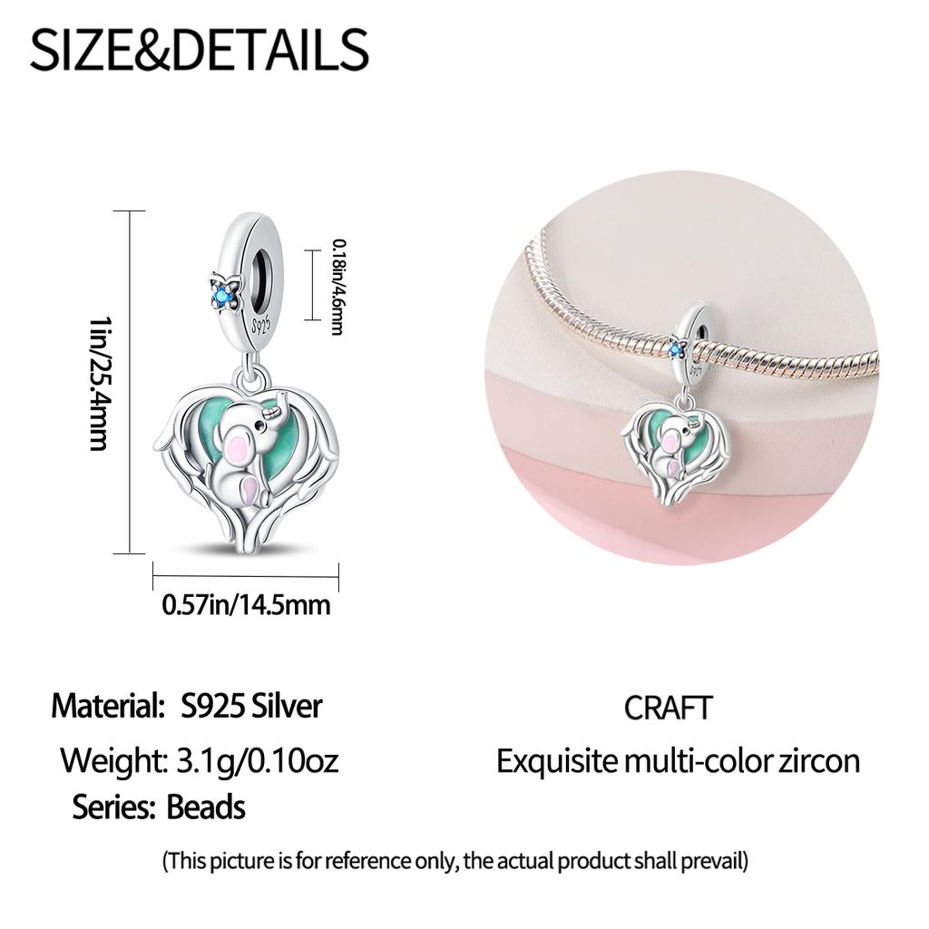 Copper Elephant Bamboo Pendant Seesaw Heart Zircon Beads Alpaca Charms Safety Chain Fit Diy Bracelets Jewelry Gifts