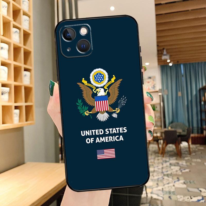 America USA Flag Cover For iPhone 14 15 16 Pro Max XS XR X Case For iPhone 11 12 13 Pro Max Mini Plus