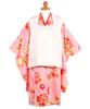 Kimono Includes Plain Hifu and Full Set 753 Peach Blossom Dance Shippo [KYOETSU] 3-Year-Old Girls' Shichi-Go-San Set, Accessories, (1. Pattern)