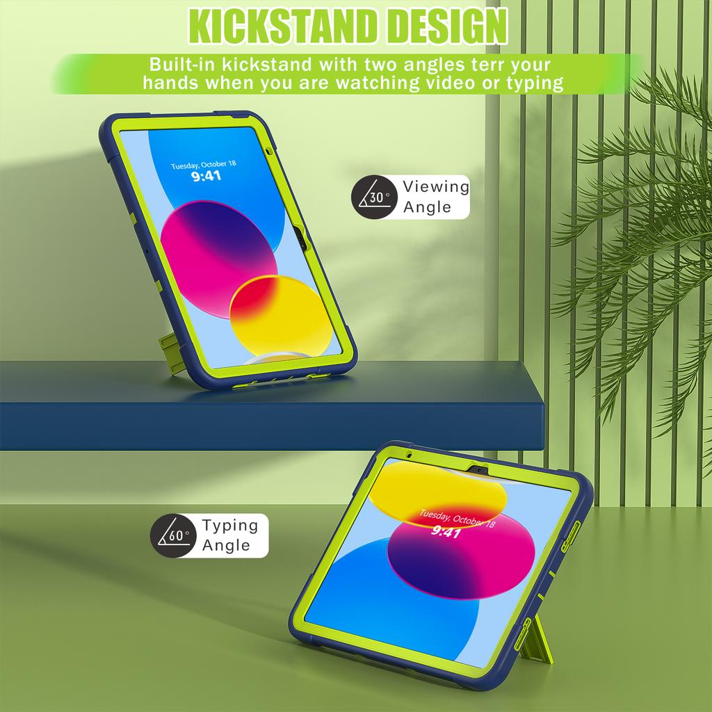 Heavy Duty Hybrid Case For iPad A16 2025 11th 10.9 2022 10th Gen. A3354 A3355 A3356 A2757 A2777 A2696 Kickstand Armor Cover Capa