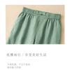 Women S High Waist Loose Fit Wide Leg Cropped Casual Pants With Chinese Knot