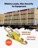 Ratchet Straps, 38.1 mm x 3 m, Heavy Duty Tie Down Straps with Double J Hook, 3000 kg Break Strength, Carry Bag, Tie Down Ratcheting for Moving,