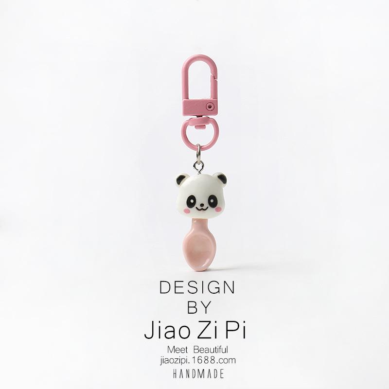 Adorable Pink Panda Keychain & Bag Pendant – Cute, Versatile Accessory