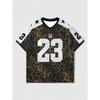 Summer Street Hip-Hop Style Sporty V-Neck Short Sleeved Leopard Print Lettering Pattern Loose Quick-Drying Women's T-Shirt