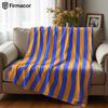 Blue Pink Line Ultra Soft Sherpa Fleece Blanket Fluffy Warm Halloween Cozy Throw for Sofa Couch Bedroom Gift All Season