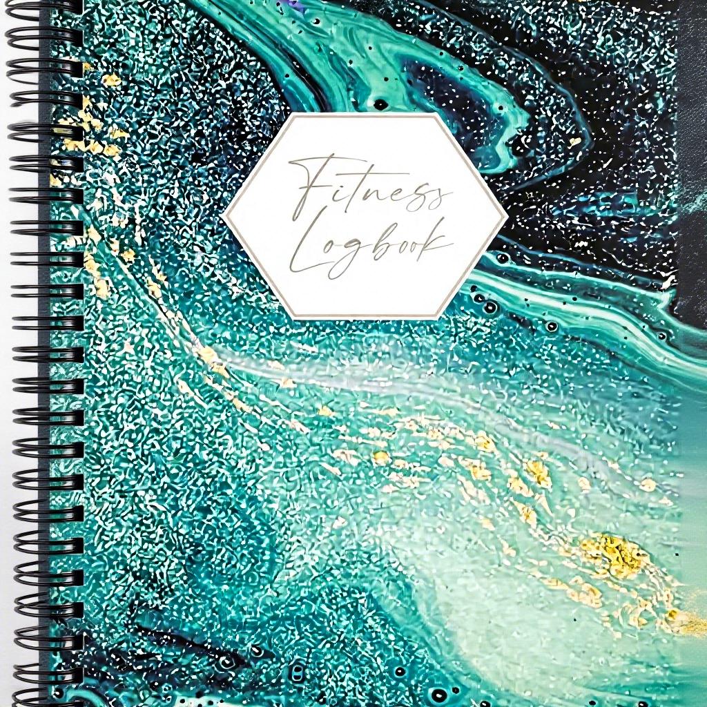 Henry Ciano Fitness Training Budget Planner Loose Leaf Notebook Fabric Cover Folded Leaflet Binding 25 Sheets Gift for Sports