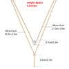 Accesorii, Pandantiv Rotund cu Franjuri și Zircon, Colier Dublu, Temperament Feminin Minimalist, Lanț Subțire Retro pentru Claviculă