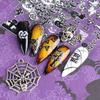 Dark Skeleton Halloween Party Manicure Halloween Nails Stickers Nail Art Decoration Fluorescent Nail Decals Luminous Nail Foils