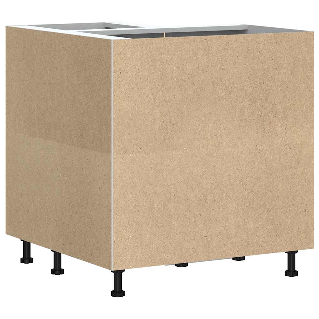 Vidaxl Corner Base Kitchen Cabinet, Squid, Smoked Oak