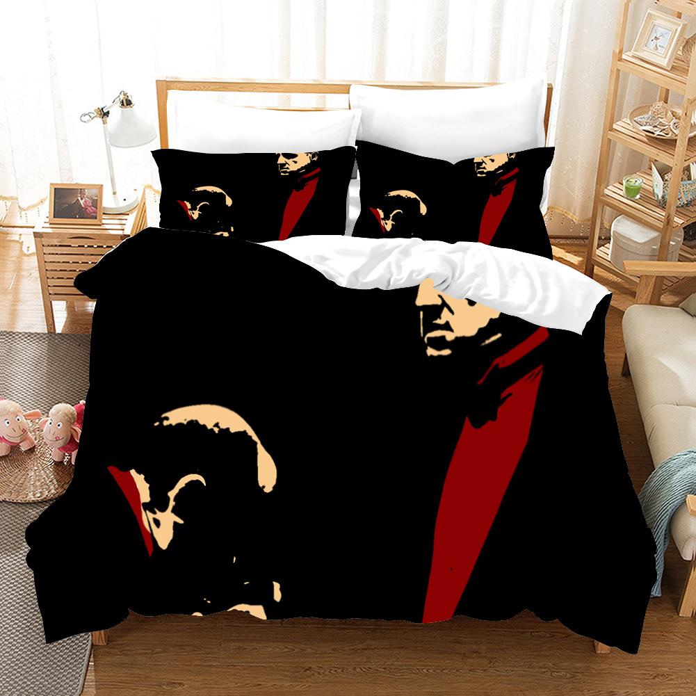 Comforter Godfather Bedding Set Single Twin Full Queen King Size Gangster Boss Bed Set Aldult Kid Bedroom Duvet Sets 3D Print 011