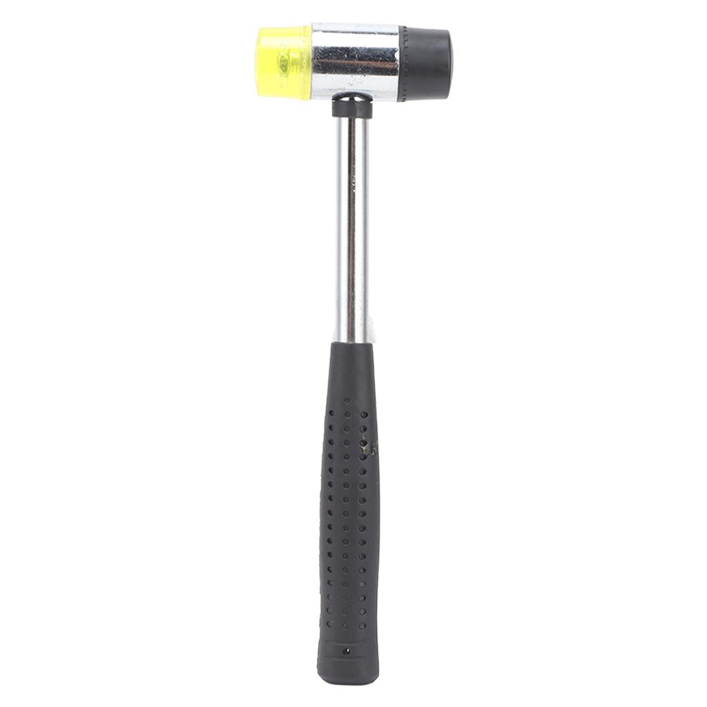 Rubber Hammer Double Faced Steel Pipe Handle Hand Tool for Installation Repair