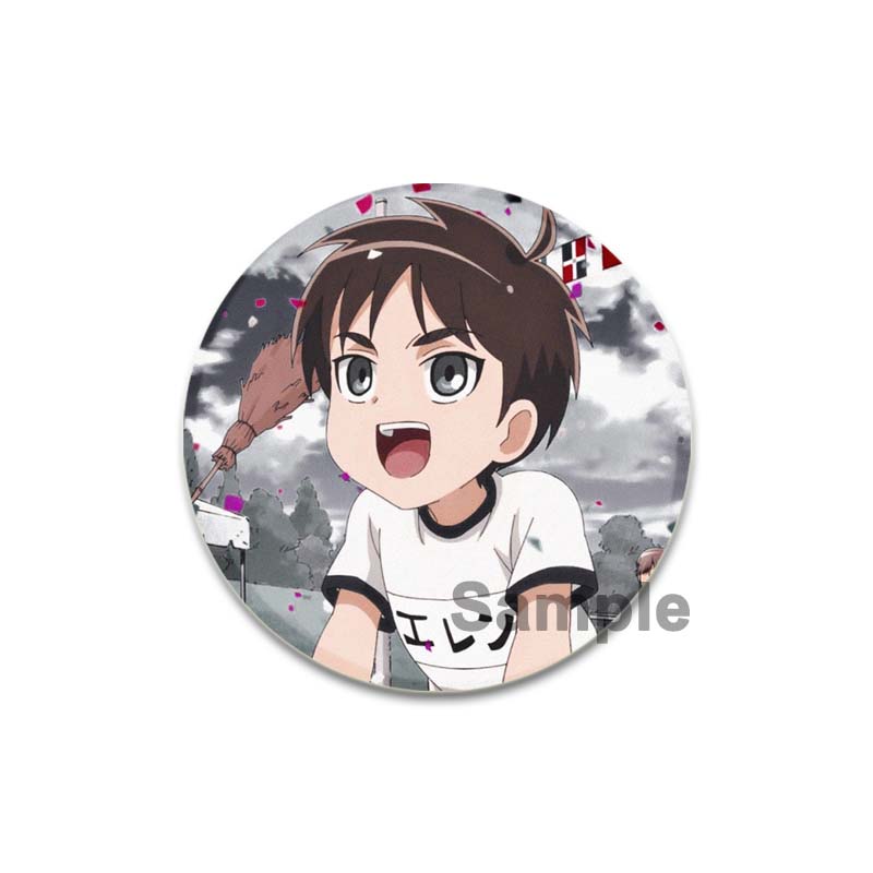 32/44/58mm Eren Yeager Ikony Pin Ručně vyráběná Brož Na Oblečení Kreslený Cosplay Odznak Batoh Dekorace Šperky Dárek