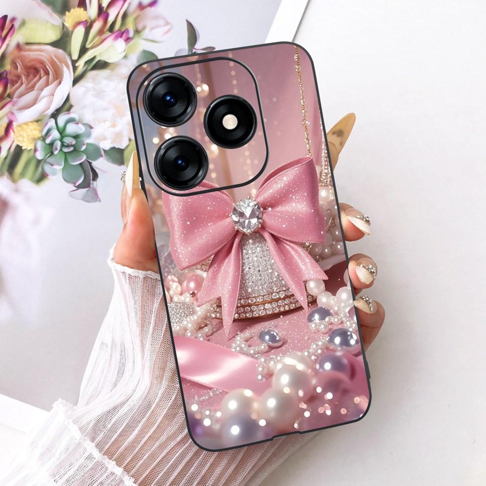 Für Tecno Spark 10 10C 10 Pro 4G KI7 KI5m Handyhülle Bunte Schmetterlingsblume Damen Girly Weiche Silikonhülle Mattes Rückcover