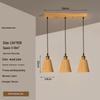 Solid Wood Nordic Japanese Chandelier for Cafe, Bar, Counter, and Homestay