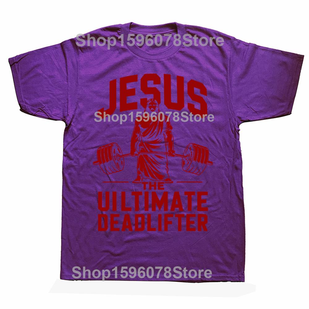 

Fitness Funny Vintage Jesus The Ultimate Deadlifter T-Shirt Unisex Summer Streetwear Tops Mens T Shirt Customizable Camiseta XL