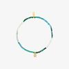 [TOUS] 18K Gold Vermeil Silver Bold Bear Green Gemstone Bracelet 1004273300