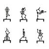 Flat Ground Stake Skeleton Decorative Signs - 6 Pack Hollow Cut Out for Garden Scene Decor