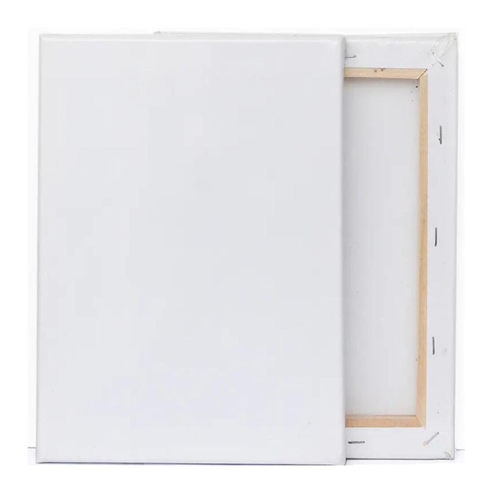 5pcs White Blank Square Artist Canvas Wooden Board Frame Cotton Artist Canvas Boards for Oil Painting Acrylic Watercolor