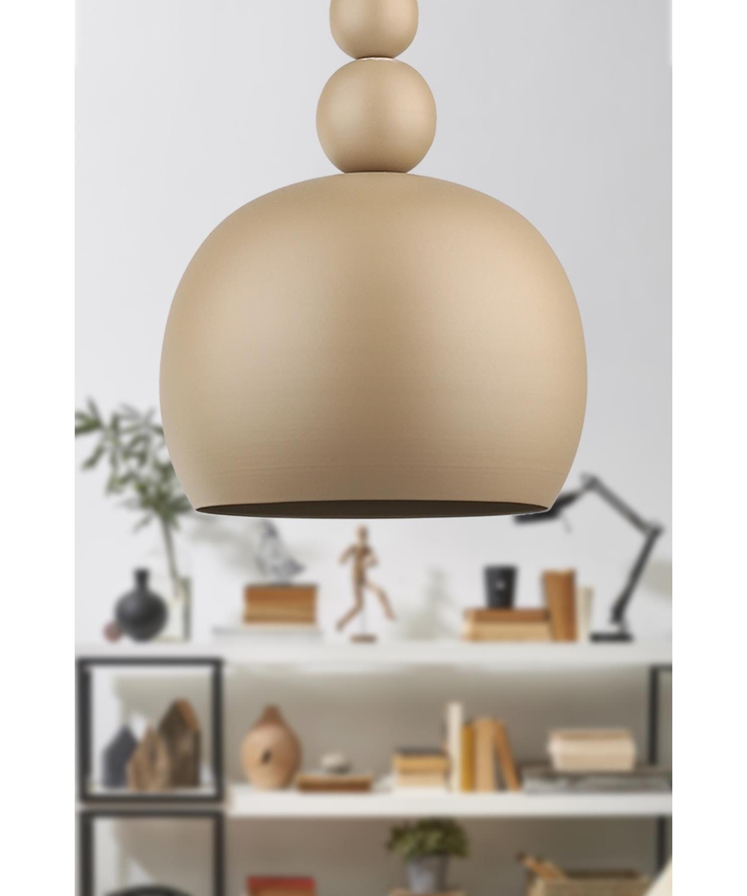 

Люстра Ураз одинарная коричневая