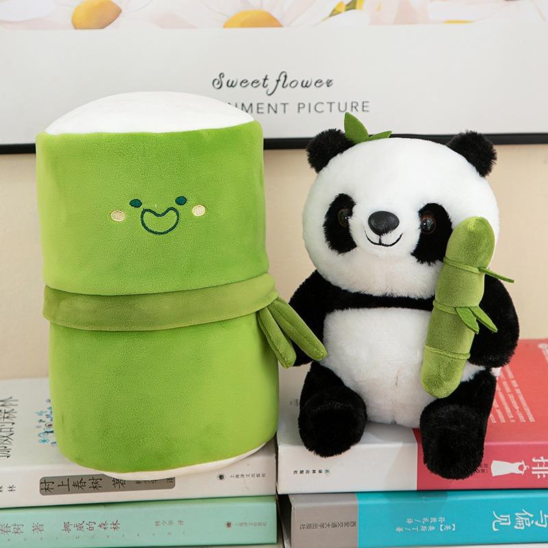 Bamboo Tube Panda Plush Toy