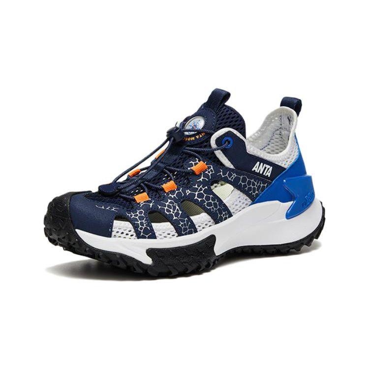 Anta Comfortable Non-Slip Durable Kids Sandals Kids Sandals Black Blue A312326994-2