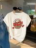 Wo Funny Tomato Graphic Tee Red Tomato Design Summer Short Sleeved Harajuku Streetwear Tops Tees Aesthetic Clothes