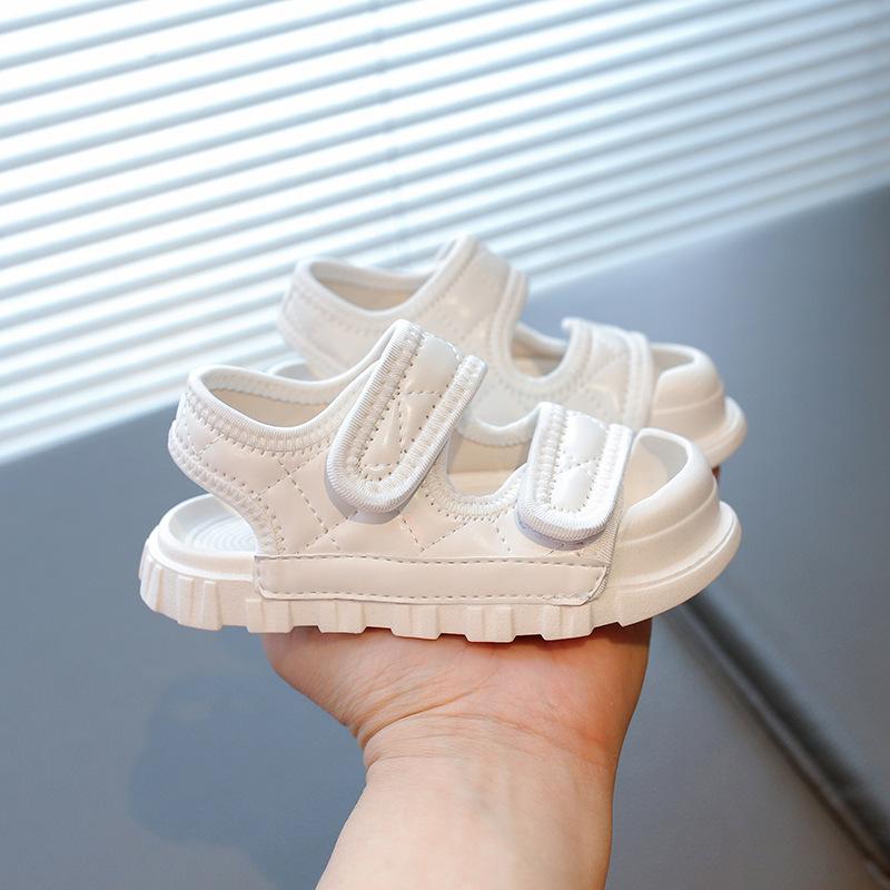 Summer Girls Breathable Half Closed Toe Sandals Soft Sole Non Slip Beach Casual Shoes For Toddler And Little Kids