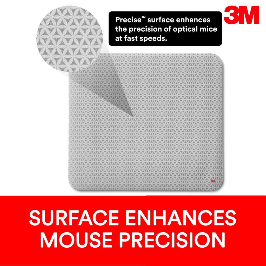 3M Precision Mouse Pad Improves Accuracy for Fast Optical Mice and Extends Wireless Mouse Life by Up To X - 50% - 7" 8.5"
