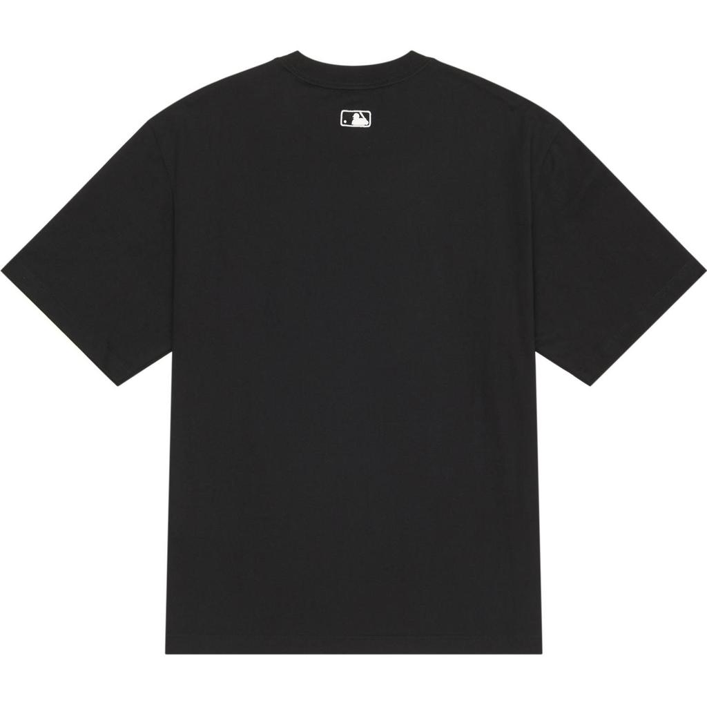 MLB College Style Series T Shirts Unisex Black Crew Neck Moderate Straight Fit 3ATSV0243-50BKS